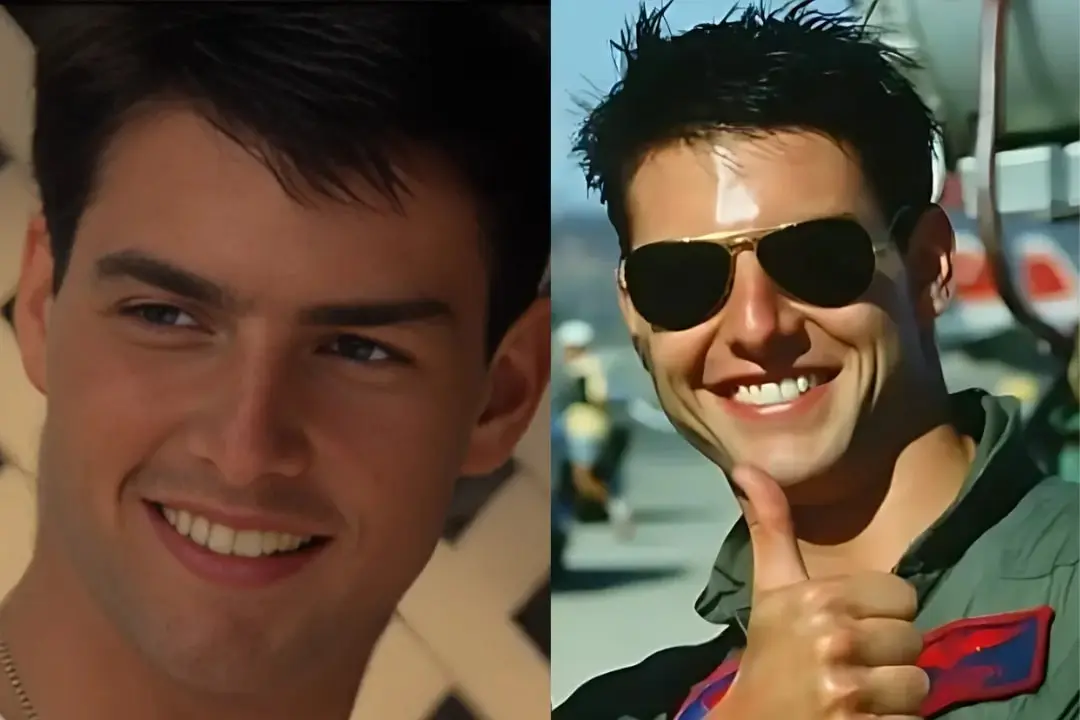 Tom Cruise teeth in Top Gun
